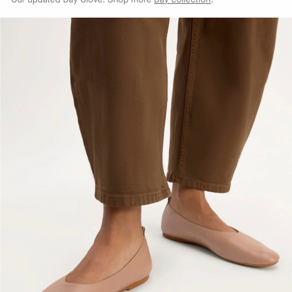 Everlane Women's Dayglove Flats In Tan Size 9
